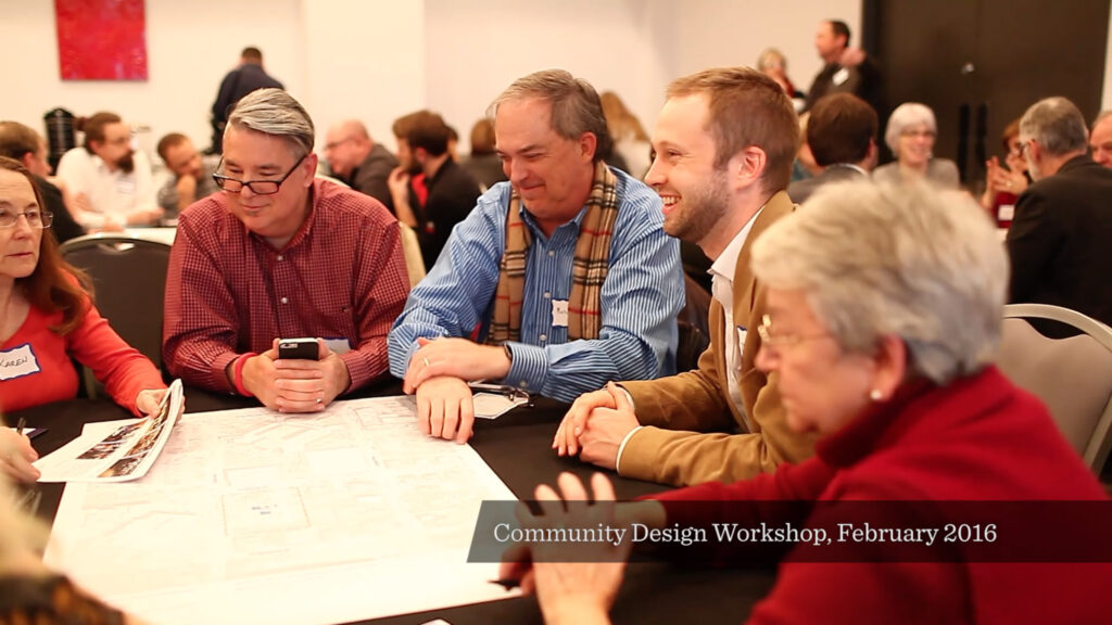 Martin Miller attends a community design workshop in 2016.