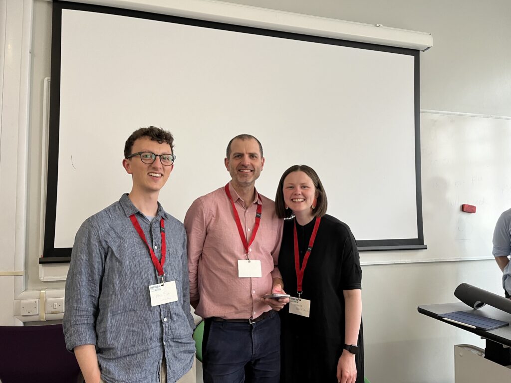 Milo Fox, Luca Dellatorre, and Amanda Brecknell Pose for a Photo