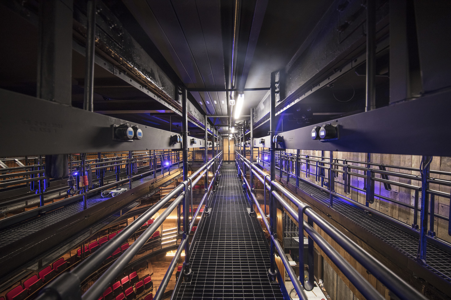 A catwalk with several passages.