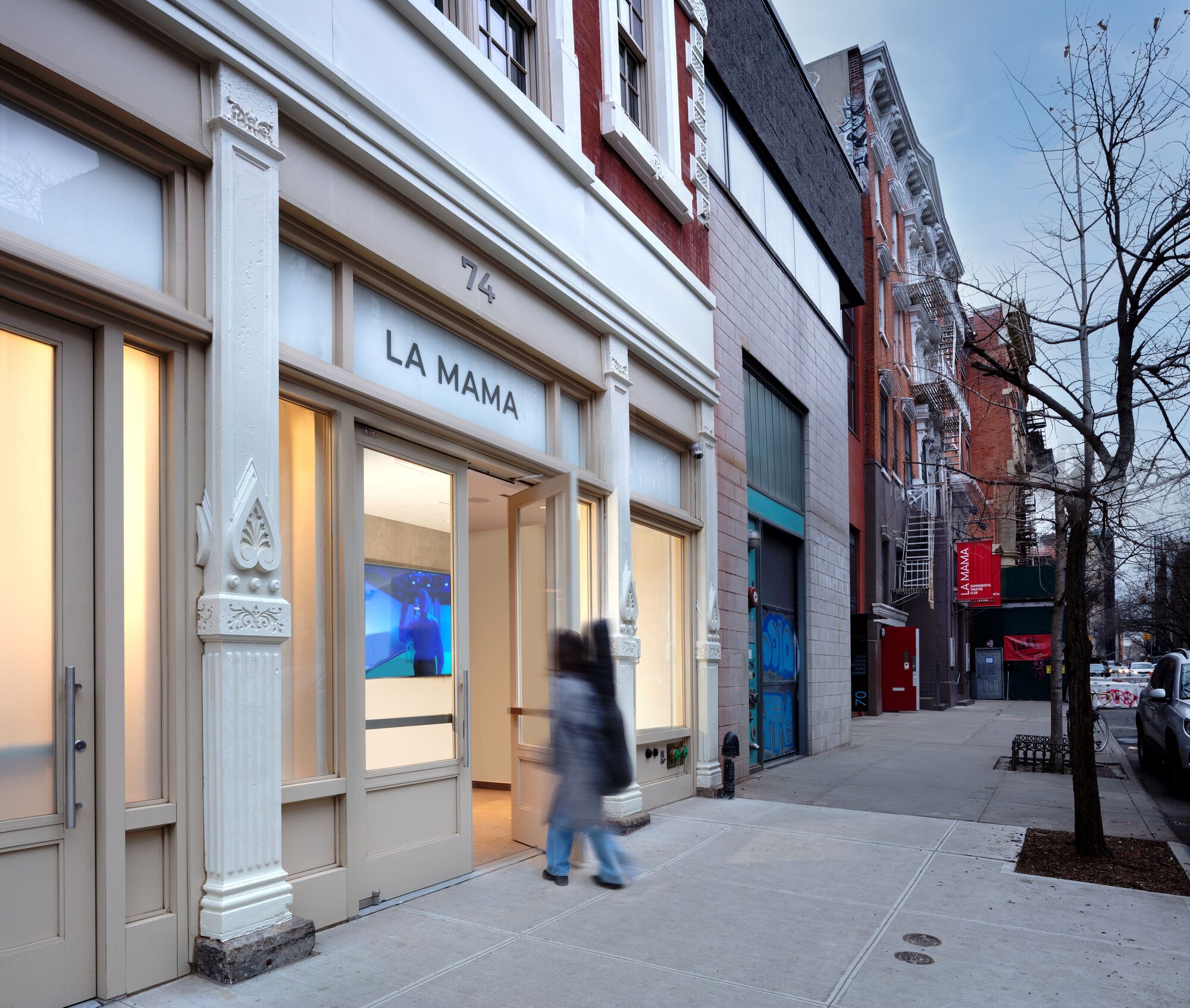 Entrance to La Mama from the street. Images by John Bartelstone Photography