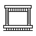 Icon showing stage with rigging