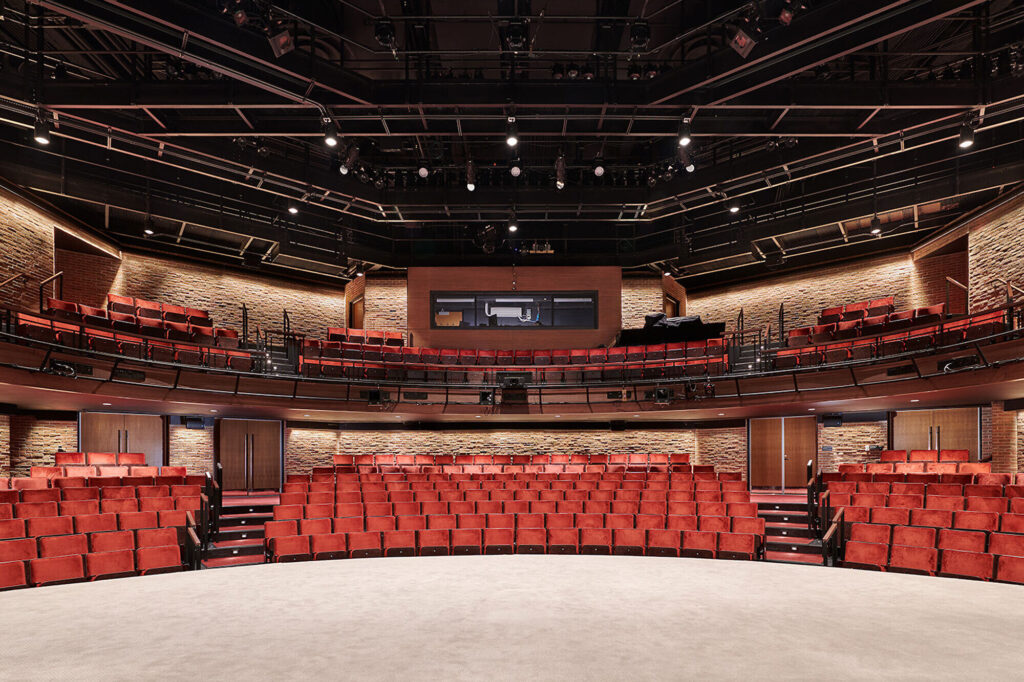 View of the seating from the stage.