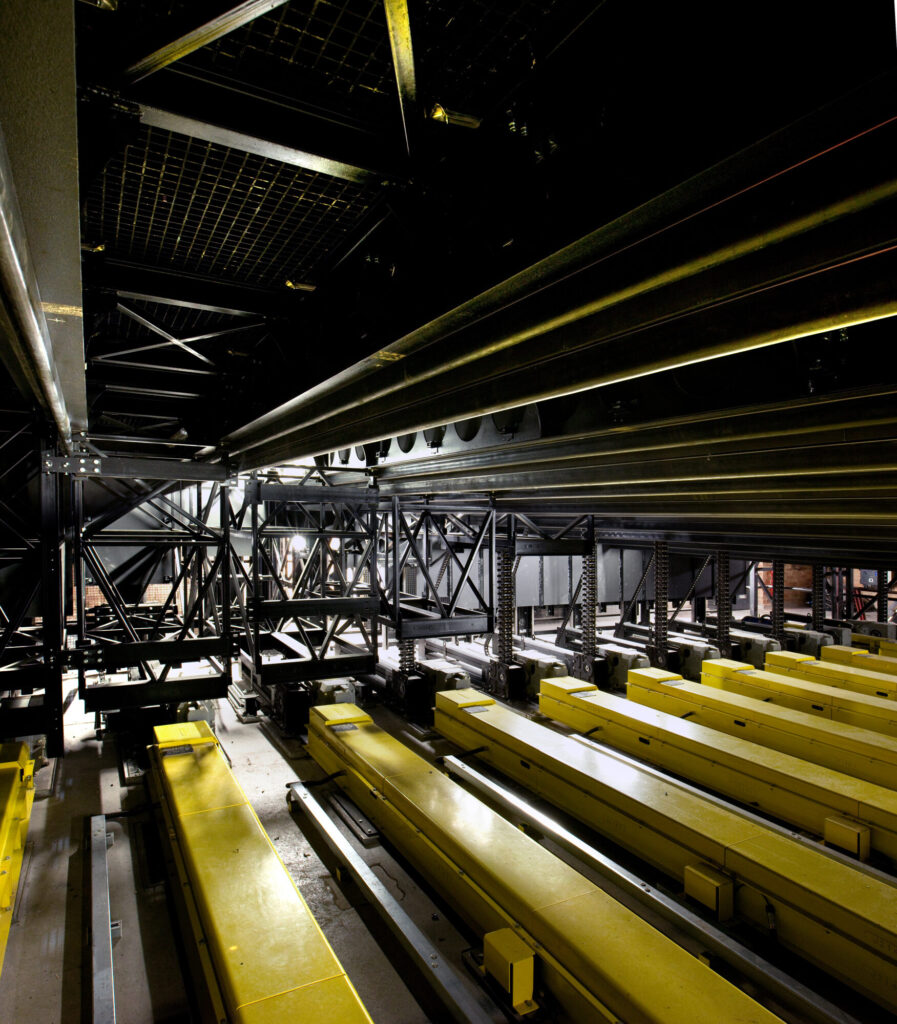 Technical provision is enhanced with new walkways over the auditorium, providing storage space and improving technicians' access and safety.