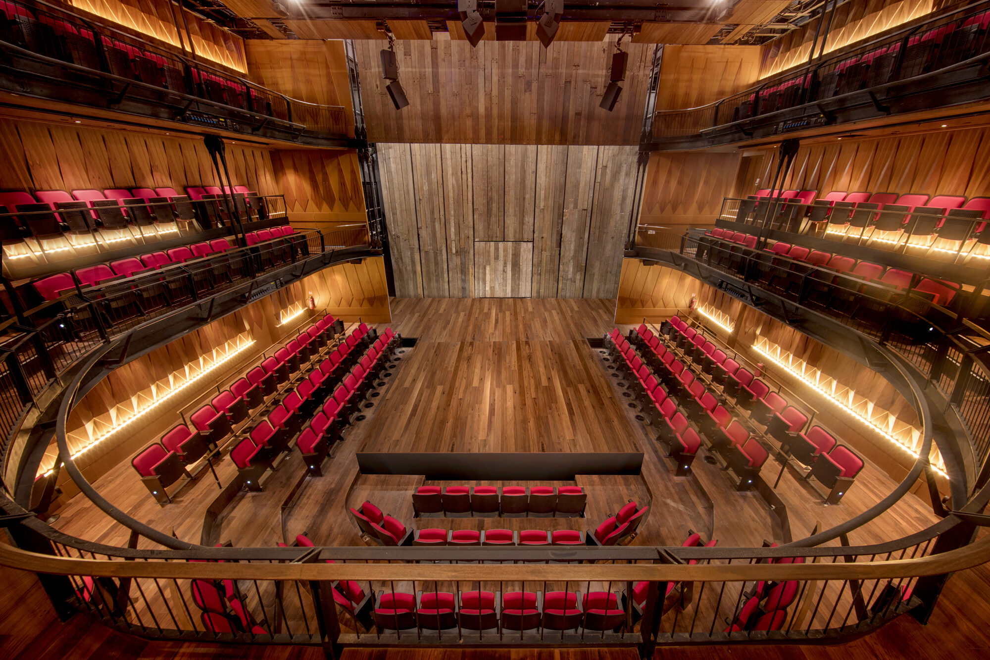 View of stage from first balcony at W!ld Rice