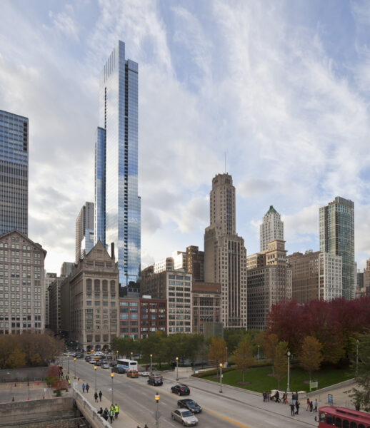 Chicago skyline.