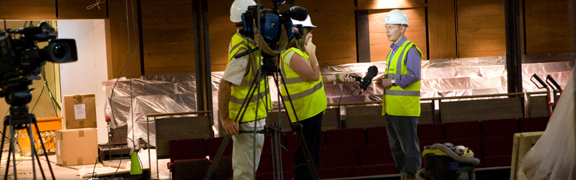 Team members at a construction site.